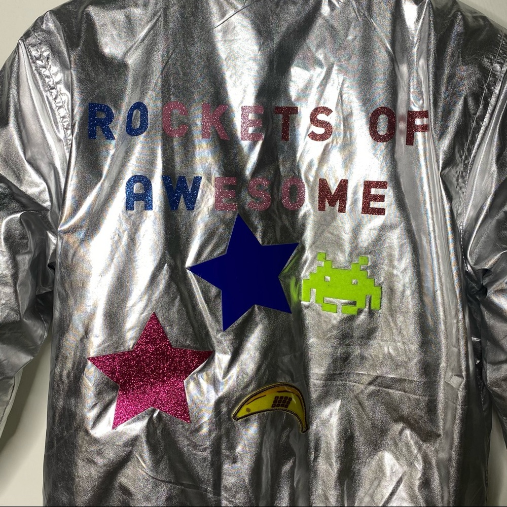 Rockets of Awesome Silver Junior Bomber Jacket 8 - Picture 7 of 9